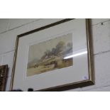 JOSEPH KIRKPATRICK Watercolours of country landscapes, including cows in a field, both signed