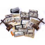 APPROXIMATELY THREE HUNDRED STEREOSCOPIC SLIDES to include European and American views etc, together