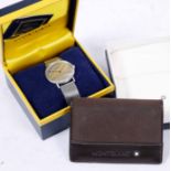 A MONT BLANC WALLET and Geneva Old Mathiesen wrist watch (2)