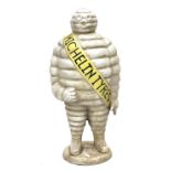 A PAINTED CAST IRON REPRODUCTION MICHELIN MAN FIGURE, 56cm high