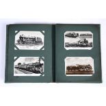 AN ALBUM OF APPROXIMATELY 200 POSTCARDS showing various 19th Century and later steam locomotives