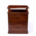 A MAHOGANY COLLECTOR'S CABINET 55cm wide x 71cm high