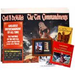 A COLLECTION OF CECIL B DEMILLES PRODUCTION OF 'THE TEN COMMANDANTS', ephemera to include a film