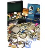 A QUANTITY OF PASTE JEWELLERY watches etc.,