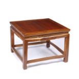 A CHINESE HARDWOOD LOW TABLE 69cm wide