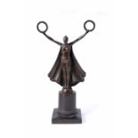 ANTON GRATH (1881 - c. 1955) 'NIKE', bronze, signed Grath and with founders mark 'Lauchhammer