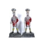 A PAIR OF VINTAGE WHITBREAD ADVERTISING FIGURES, 41cm high