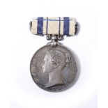 A VICTORIAN 1853 SOUTH AFRICA MEDAL awarded to 28880 Private J Broadway, 1st Bn. Rifle Bde.