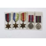 A GROUP OF WWII MEDALS awarded to 1428 R.W Manson. P.O. R.M.V.R., to include the 1939-45 Star, the