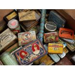 A LARGE COLLECTION OF VARIOUS ADVERTISING TINS