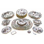 A VICTORIAN ASHWORTHS PART DINNER SERVICE including a graduated set of meat plates