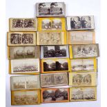 A SMALL COLLECTION OF STEREOSCOPIC VIEWER SLIDES OR CARDS