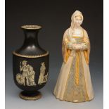 A ROYAL WORCESTER PORCELAIN MODEL OF ANNE BOLEYN, numbered 2652, 22cm high, together with an