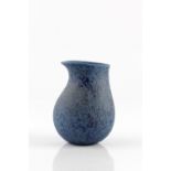 Geoffrey Eastop (British, 1921-2014) Vessel pulled rim and mottled blue glaze painted potter's