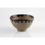 Shoji Hamada (Japanese, 1894-1978) (attributed to) Bowl with dripped glaze to the rim 8cm high, 14cm