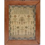 A TRADITIONAL CHILD'S SAMPLER by Caroline Cornford Aged 11 years and dated 1830, decorated the