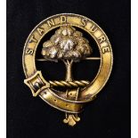 A SCOTTISH PROVINCIAL BROOCH, motto 'Stand sure' probably for Grant, Aberdeen c.1850 by M Rettie &