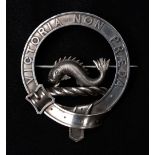 A SCOTTISH PROVINCIAL SILVER CLAN BADGE, motto 'Victoria non praeda', Aberdeen c.1850 by M