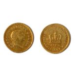 A GEORGE III GOLD THIRD GUINEA, dated 1810