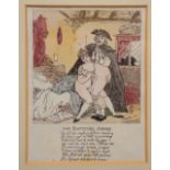 THOMAS ROWLANDSON 'The Sanctified Sinner', etching, hand-coloured, 19.5 x 15cm; and three further to