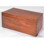 AN OLD CAMPHOR WOOD TRUNK with hinged rising lid, 91cm wide