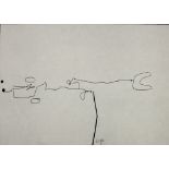 Victor Pasmore (British, 1908-1998) Line drawing, 1992 initialled in pencil computer generated