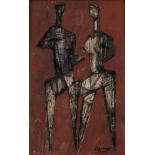 Ernst Eisenmayer (Austrian, b.1920) Two figures, 1964 signed and dated (lower right) gouache 29.