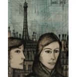 Bernard Buffet (French, 1928-1999) 'Les deux soeurs, Tour Eiffel' 32/200, signed and dated