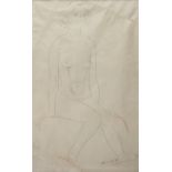 Eric Gill (British, 1882-1940) Female Nude, 1928 initialled, dated and inscribed in pencil (lower