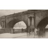 Edward Brewer (British, 20th Century) Waterloo Bridge, London signed and titled in pencil (in the