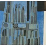 Julia Ball (British, b.1930) Ely Blue Tower, 1966 artist's proof, signed, dated, titled and