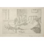 Walter Richard Sickert (British, 1860-1942) Red Cross, circa 1916 titled and inscribed in pencil '