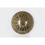 Manner of Line Vautrin 'Sunburst' wall charger stamped metal 43cm diameter.