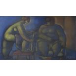 Zoltan Szabo (Hungarian, 1928-2003) Women Bathing signed and dated (lower right) pastels 67.5cm x