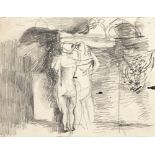 Keith Vaughan (British, 1912-1977) The Kiss, 1943 studio stamp (lower right) pencil on paper 11cm