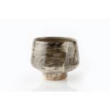 William Marshall (British, 1923-2007) Footed bowl brushed hakeme glaze impressed potter's seal