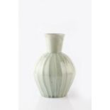 Trevor Corser (British, 1938-2015) at Leach Pottery Vase celadon, with cut facetted sides