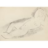 Duncan Grant (British, 1885-1978) Reclining Nude ink and charcoal 12.5cm x 16.5cm. Provenance: