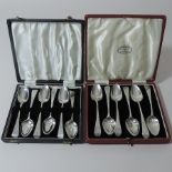 A collection of six silver tea spoons by Peter and William Bateman, 1806 and 1811,