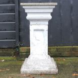 A reconstituted stone jardiniere stand,