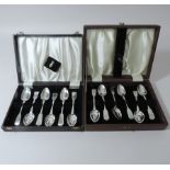 A set of six silver tea spoons by James Beebe, 1833,