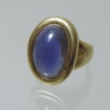 An 18 carat gold iolite ring,