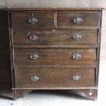 An Edwardian mahogany chest of drawers,