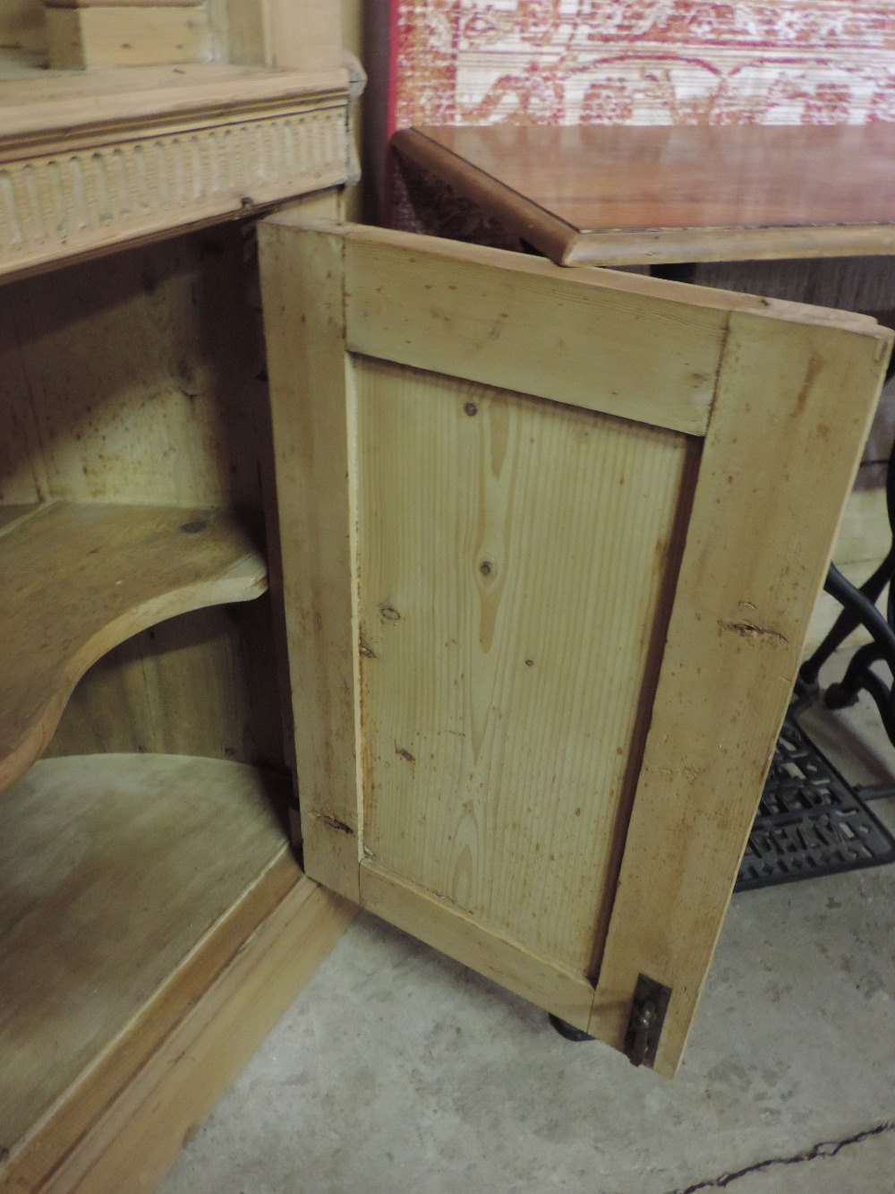 A 19th century pine, barrel back standing corner cabinet, - Image 7 of 8