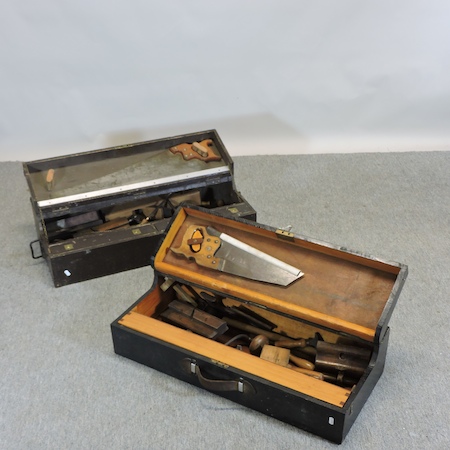A toolbox, 84cm, together with another,