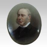 Ludwig Sturm, German, 19th century, a miniature head and shoulders portrait of a gentleman,