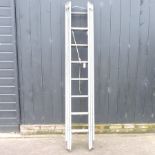 An aluminium extending ladder,