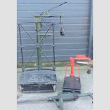 A large set of agricultural scales, 125cm tall,