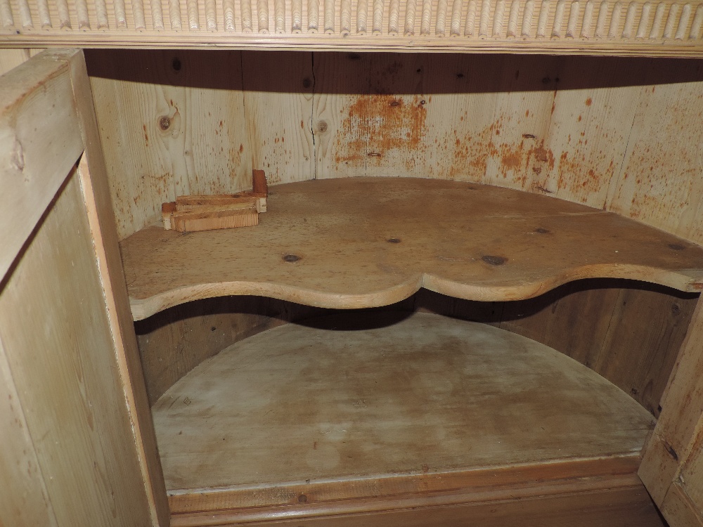 A 19th century pine, barrel back standing corner cabinet, - Image 6 of 8