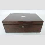 A 19th century rosewood jewellery box, with a lift out tray,